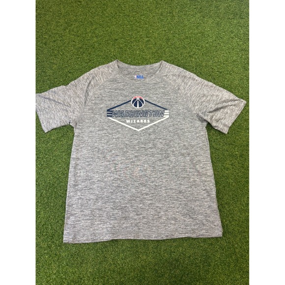 NBA Other - NBA Washington Wizards Mens Large Gray Space Dye Graphic T-Shirt Raglan Sleeve